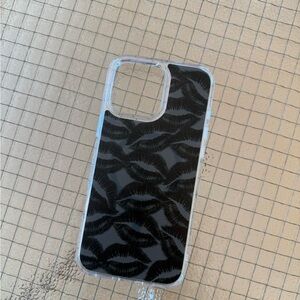 Black Lip Pattern Phone Case iPhone 16 pro max